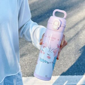 dual cap premium & cute thermal water bottle