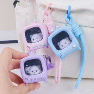Tv Shape Kitten Keychain